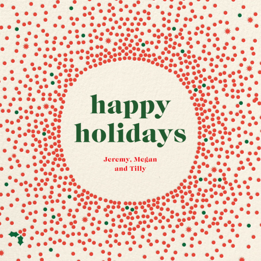 Radiating Dots (Square) - Holiday Card by Cheree Berry Paper & Design