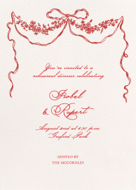Ribbon Garland - Rehearsal Dinner Invitation by Emilia Wickstead
