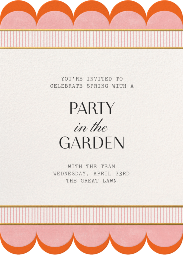 Two-Tone Scallop - Spring Party Invitation by Paperless Post