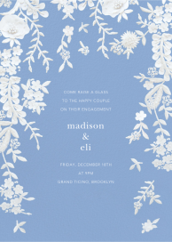 Fleurs d'Alençon - Engagement Party Invitation by Oscar de la Renta