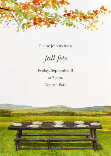 Autumn Table - Fall Party Invitation by Felix Doolittle