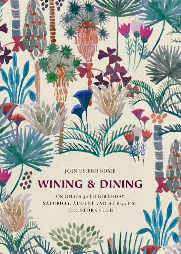 Overgrown Flora - Dinner Party Invitation by Jungalow