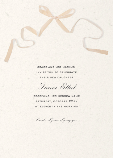 Pink Tie Affair - Bris/Baby Naming Invitation by Paperless Post