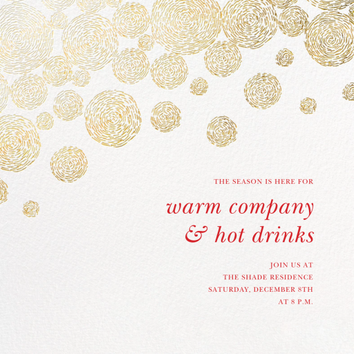 Radiant Swirls (Square) - Holiday Party Invitation by Oscar de la Renta