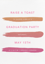 Gradient Brush Strokes - Graduation Party Invitation by Paperless Post