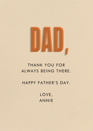 Earned Your Stripes - Father's Day Card by Paperless Post - Back