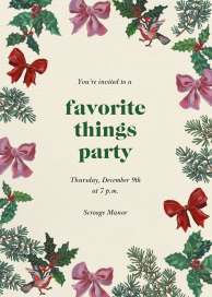 The Merriest Things - Holiday Party Invitation by Nathalie Lété