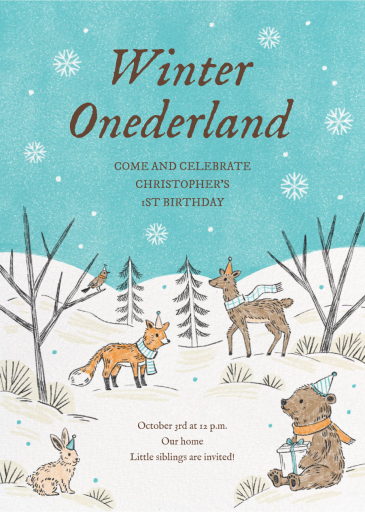 Frosty Fun - First Birthday Invitation by Paperless Post