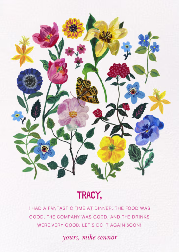Les Coquelicots - Thank You Card by Nathalie Lété