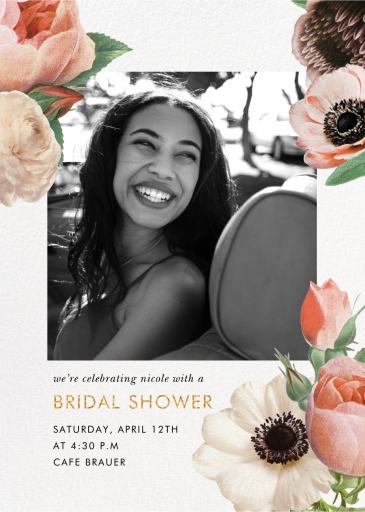 Floral Collage Photo - Bridal Shower Invitation by kate spade new york