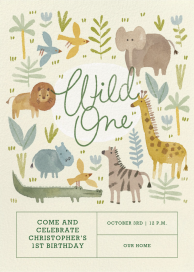 Safari Squad - One - First Birthday Invitation by Paperless Post