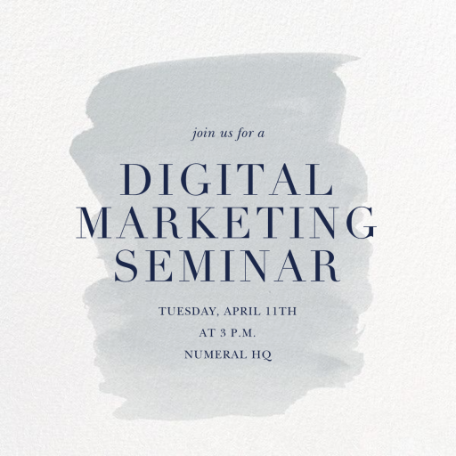 Basic Brushstroke - Seminar Invitation by Sugar Paper