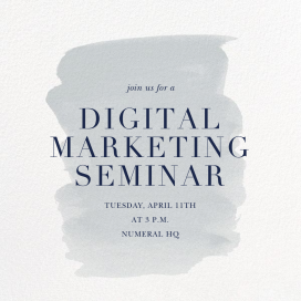 Basic Brushstroke - Seminar Invitation by Sugar Paper