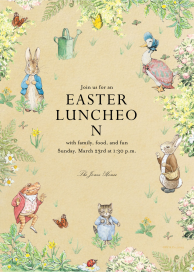 Peter and Pals - Easter Invitation by Peter Rabbit