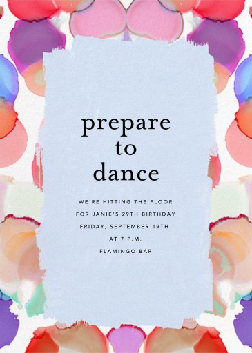 Paintblot - Birthday Invitation by Ashley G