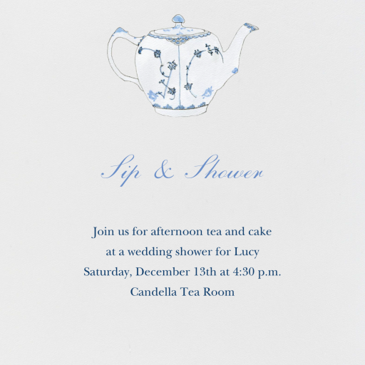 Tea Time - Bridal Shower Invitation by Paperless Post