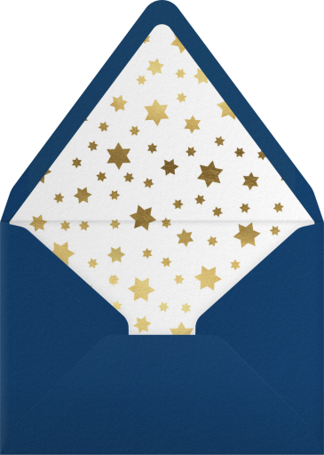 Falling Gold Stars Invitation Envelope