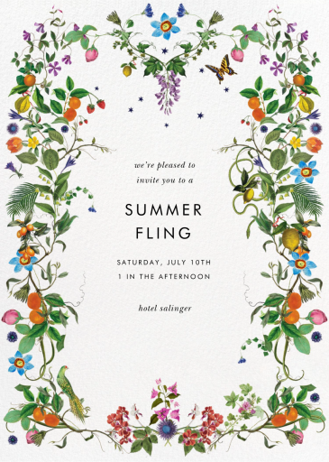 Fruit of Capri - Summer Party Invitation by Stephanie Fishwick