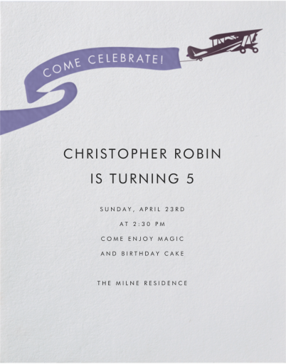 Biplane by Paperless Post