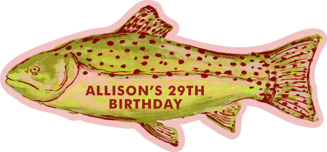 Rainbow Trout - Birthday Invitation by Iris + Marie