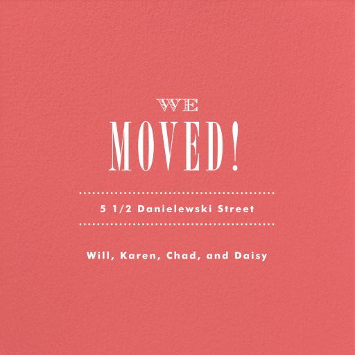 Coral - Moving Announcement by Paperless Post