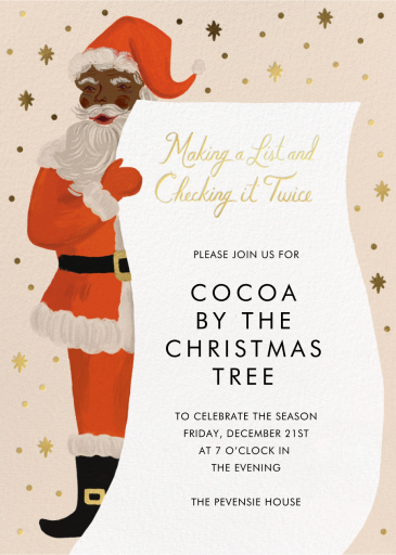 Santa's Nice List - Invitation by Rifle Paper Co.