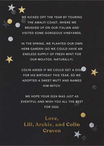 Looking Back - New Year's Card by Paperless Post - Back