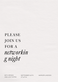 Simple Nature - Networking Event Invitation by Paperless Post