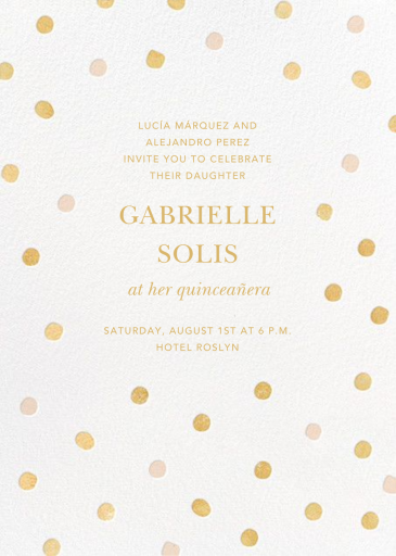 Painted Spots - Quinceañera Invitation by Sugar Paper
