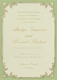 Ornate Border - Wedding Invitation by Sketch Design Studio