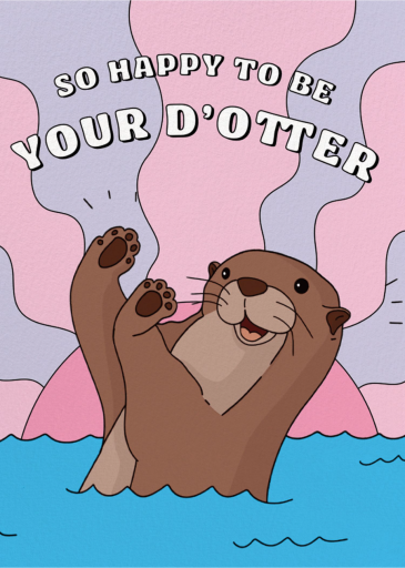 Happy D'otter - Mother's Day Card by Party Mountain