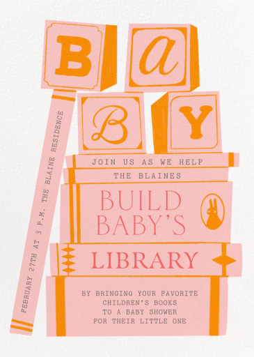 Baby's Library - Baby Shower Invitation by Paperless Post