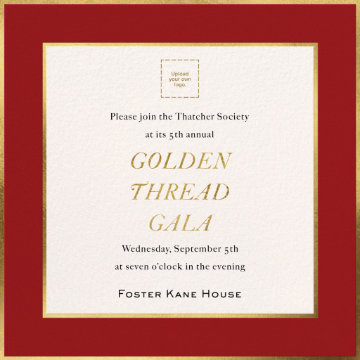 Golden Edge - Fundraiser Invitation by Paperless Post