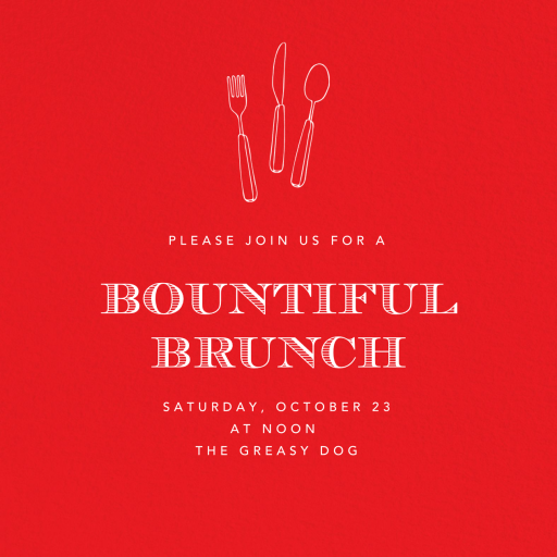Red - Brunch Invitation by Paperless Post