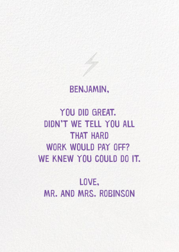 On A Roll - Graduation Card by Hello!Lucky - Back