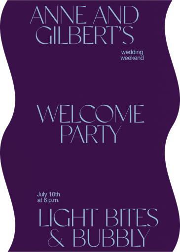 Wavy Edges - Welcome Party Invitation by Both