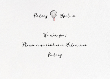 Back Nine - Greeting Card by Paperless Post