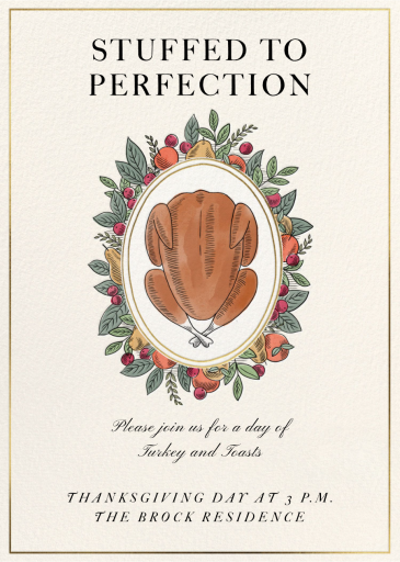 Stuffed Perfection - Thanksgiving Invitation by Martha Stewart