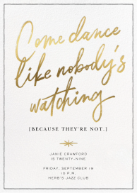 Be Dashing - Birthday Invitation by Derek Blasberg