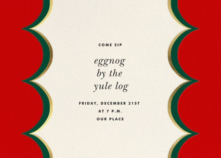 Intarsia Scallop - Holiday Party Invitation by kate spade new york