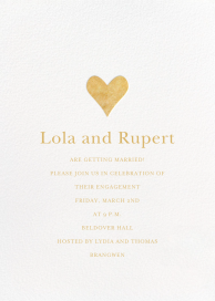Foil Heart - Engagement Party Invitation by Sugar Paper