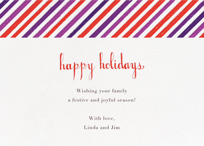 Fido's Knotted Stocking - Holiday Card by Mr. Boddington's Studio - Back