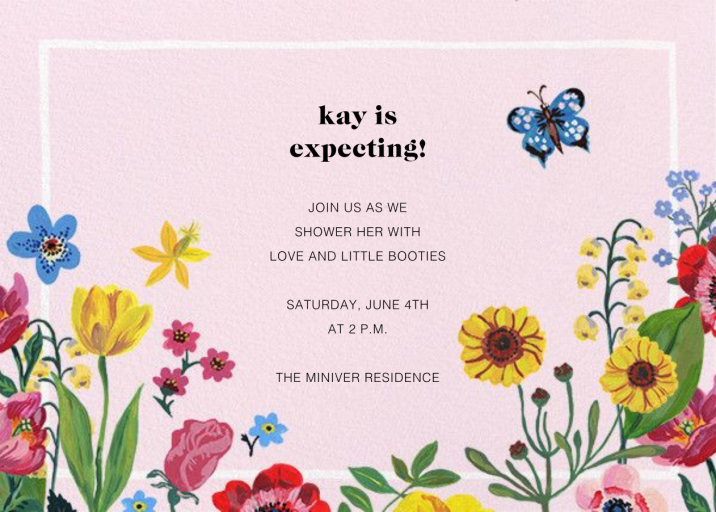Champ de Fleurs - Valentine's Day Invitation by Nathalie Lété
