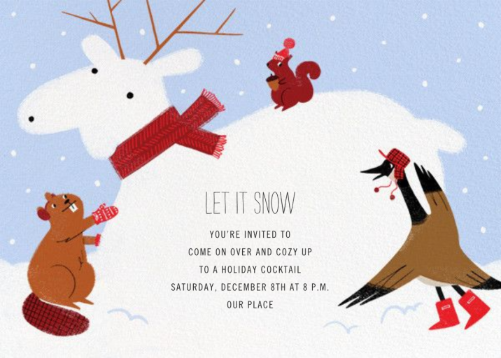 Moose Capades - Winter Party Invitation by Paperless Post