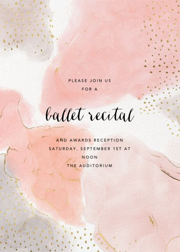 Ethereal Wash - Recital Invitation by Ashley G