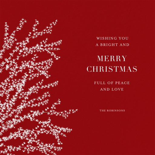 Forsythia Branch - Christmas Card by Paperless Post