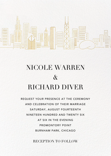 Skyline View - Wedding Invitation by Paperless Post