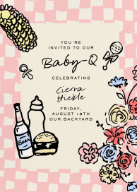 Doodle-Picknick „Baby-Q“ – Einladung