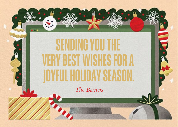 Home Screen - Holiday Card by Paperless Post - Back