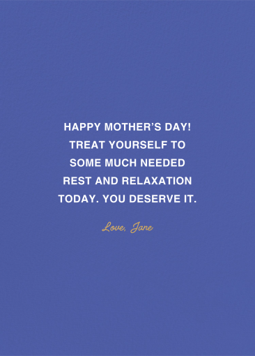 Bouquet Bliss (Kate Pugsley) - Mother's Day Card by Red Cap Cards - Back